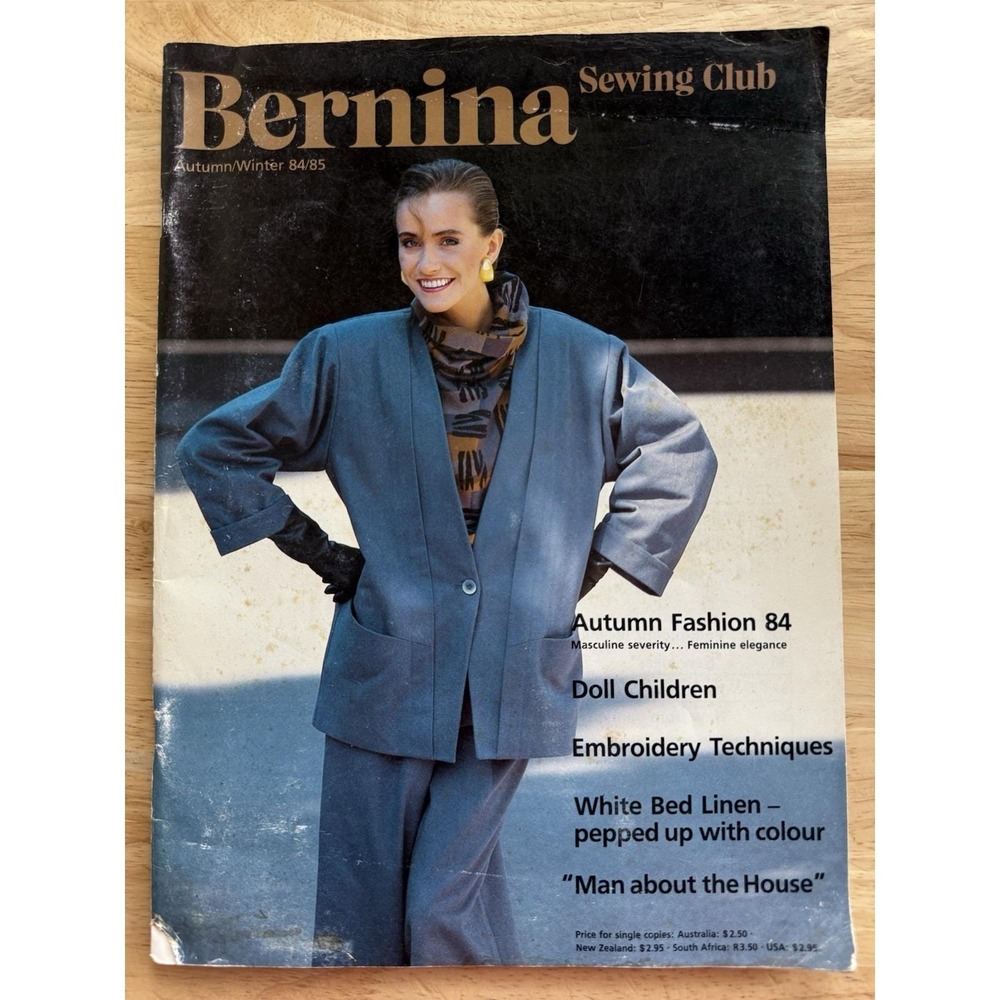 Bernina Sewing Club Autumn Winter 1984/1985 Sewing Magazine Patterns VTG Uncut